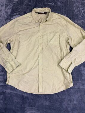 Axis Mens Long Sleeve Button-Down Shirt XXL Green